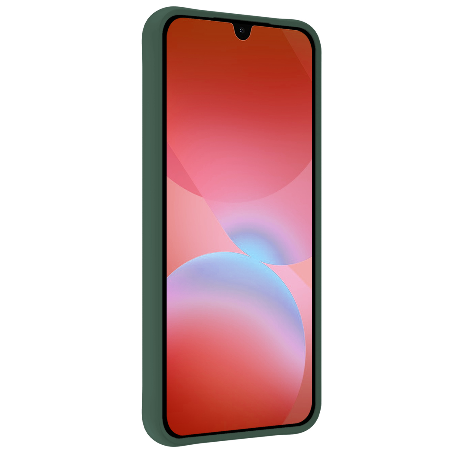 NoXx NoXx Samsung Galaxy A26 Hoesje Siliconen Met Screenprotector - Donkergroen