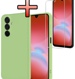 NoXx NoXx Samsung Galaxy A26 Hoesje Siliconen Met Screenprotector - Groen