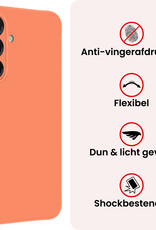 NoXx NoXx Samsung Galaxy A26 Hoesje Siliconen Met Screenprotector - Perzik