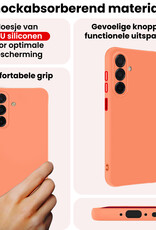 NoXx NoXx Samsung Galaxy A26 Hoesje Siliconen Met Screenprotector - Perzik