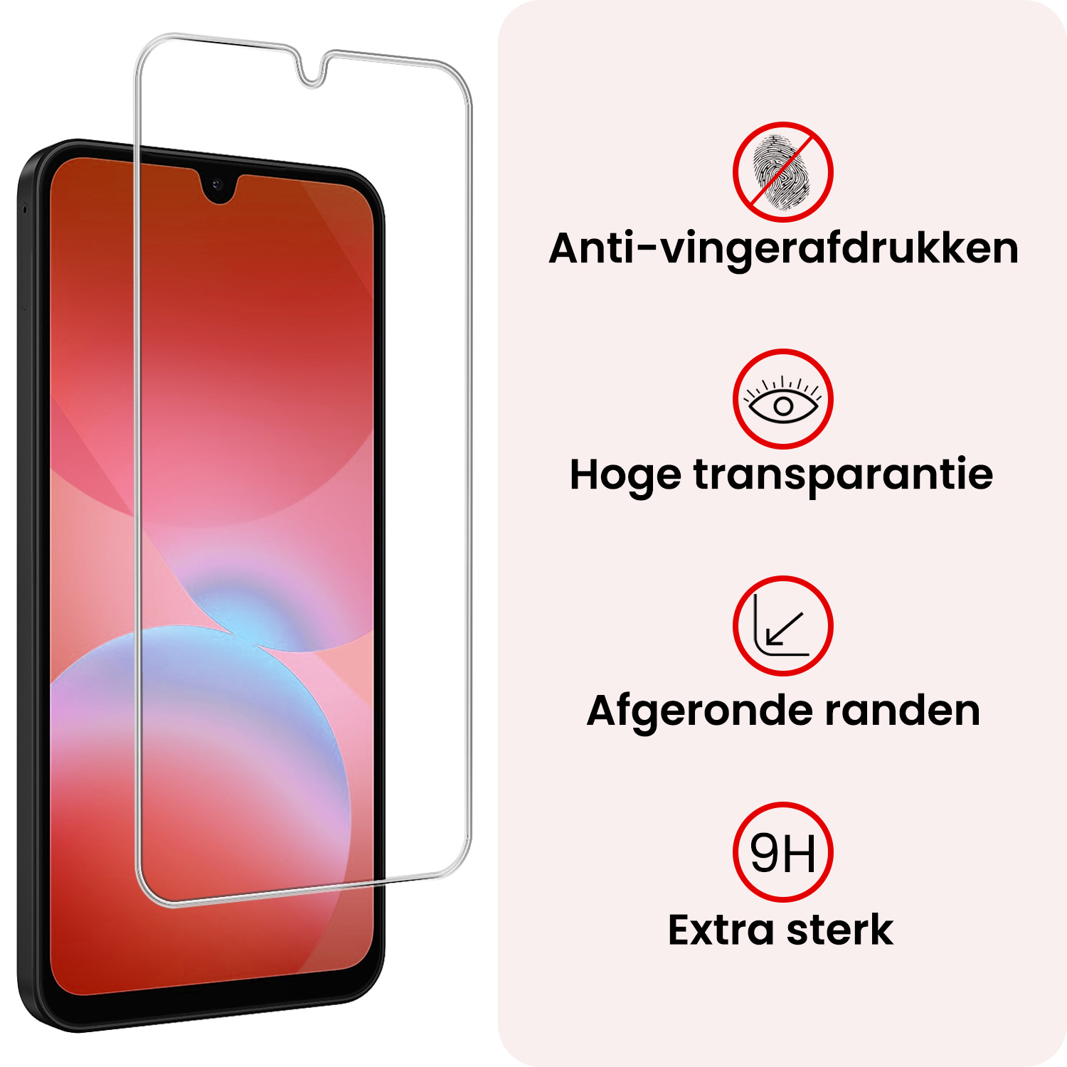 NoXx NoXx Samsung Galaxy A26 Hoesje Siliconen Met Screenprotector - Rood