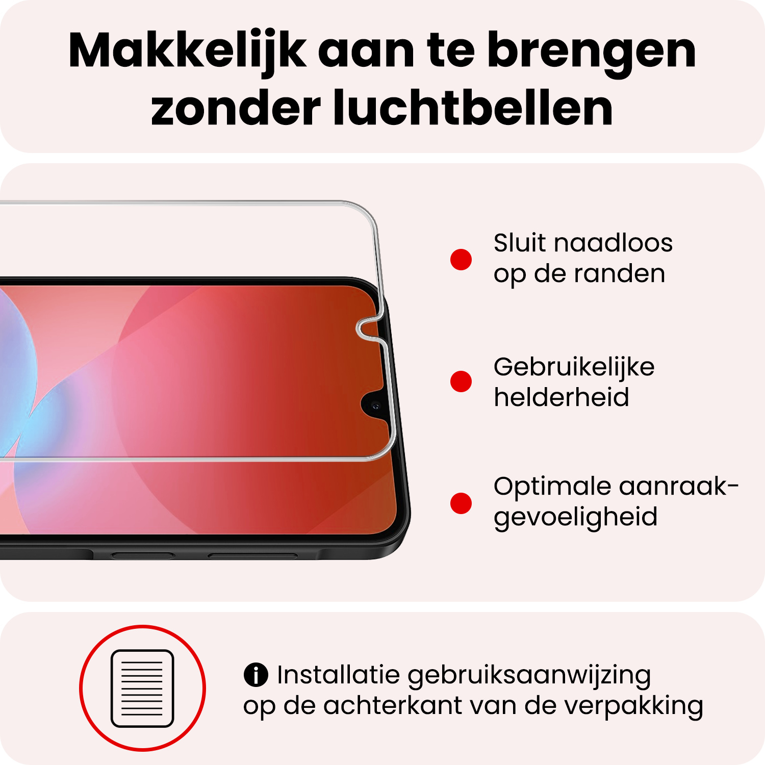 NoXx NoXx Samsung Galaxy A26 Hoesje Siliconen Met Screenprotector - Rood