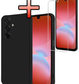NoXx NoXx Samsung Galaxy A26 Hoesje Siliconen Met Screenprotector - Zwart