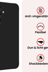 NoXx NoXx Samsung Galaxy A26 Hoesje Siliconen Met Screenprotector - Zwart