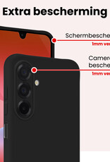NoXx NoXx Samsung Galaxy A26 Hoesje Siliconen Met Screenprotector - Zwart