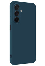 NoXx NoXx Samsung Galaxy A26 Hoesje Siliconen Met 2x Screenprotector - Donkerblauw