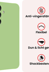 NoXx NoXx Samsung Galaxy A26 Hoesje Siliconen Met 2x Screenprotector - Groen