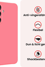 NoXx NoXx Samsung Galaxy A26 Hoesje Siliconen Met 2x Screenprotector - Lichtroze