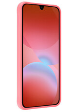 NoXx NoXx Samsung Galaxy A26 Hoesje Siliconen Met 2x Screenprotector - Lichtroze