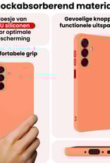 NoXx NoXx Samsung Galaxy A26 Hoesje Siliconen Met 2x Screenprotector - Perzik