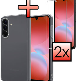 NoXx NoXx Samsung Galaxy A26 Hoesje Siliconen Met 2x Screenprotector - Transparant
