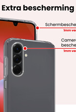 NoXx NoXx Samsung Galaxy A26 Hoesje Siliconen Met 2x Screenprotector - Transparant