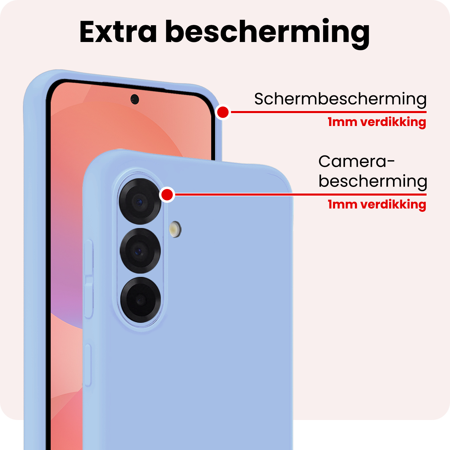 NoXx NoXx Samsung Galaxy A36 Hoesje Siliconen - Lichtblauw