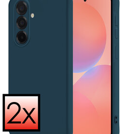 NoXx NoXx Samsung Galaxy A36 Hoesje Siliconen - Donkerblauw - 2 PACK