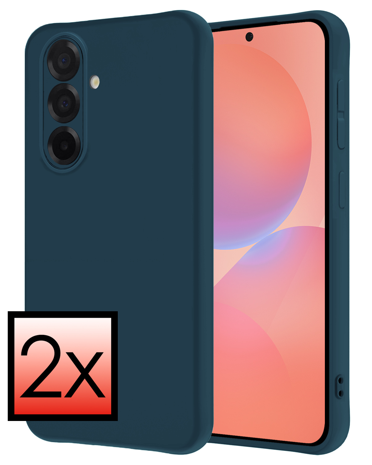 NoXx NoXx Samsung Galaxy A36 Hoesje Siliconen - Donkerblauw - 2 PACK