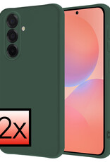 NoXx NoXx Samsung Galaxy A36 Hoesje Siliconen - Donkergroen - 2 PACK