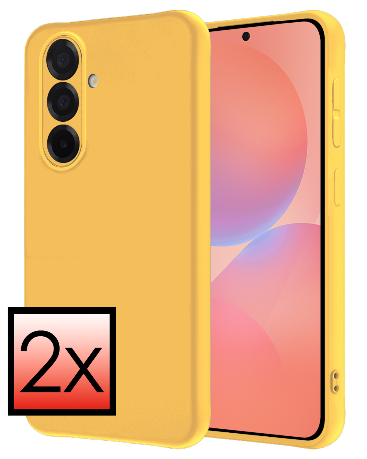 NoXx NoXx Samsung Galaxy A36 Hoesje Siliconen - Geel - 2 PACK
