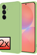 NoXx NoXx Samsung Galaxy A36 Hoesje Siliconen - Groen - 2 PACK