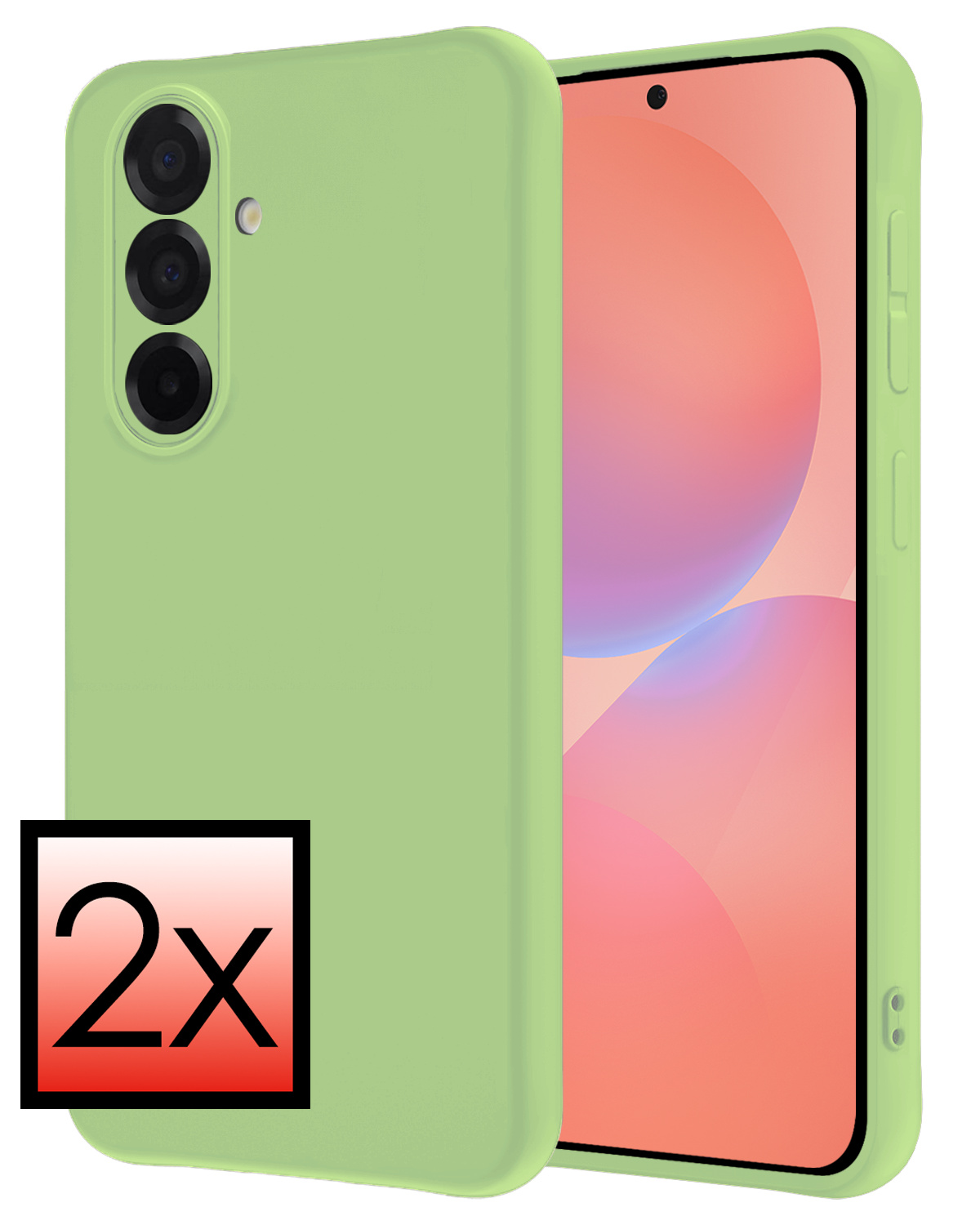 NoXx NoXx Samsung Galaxy A36 Hoesje Siliconen - Groen - 2 PACK
