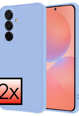 NoXx NoXx Samsung Galaxy A36 Hoesje Siliconen - Lichtblauw - 2 PACK