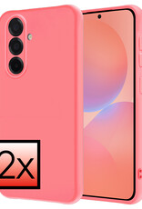 NoXx NoXx Samsung Galaxy A36 Hoesje Siliconen - Lichtroze - 2 PACK