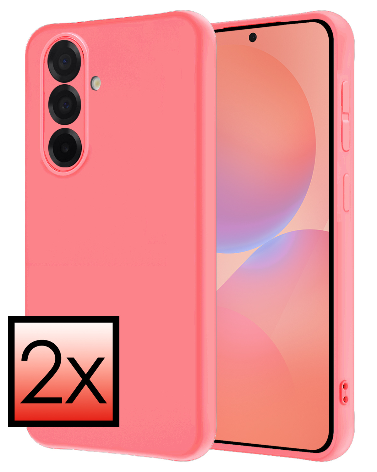 NoXx NoXx Samsung Galaxy A36 Hoesje Siliconen - Lichtroze - 2 PACK