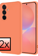 NoXx NoXx Samsung Galaxy A36 Hoesje Siliconen - Perzik - 2 PACK