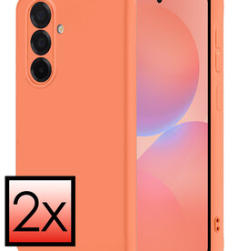 NoXx NoXx Samsung Galaxy A36 Hoesje Siliconen - Perzik - 2 PACK