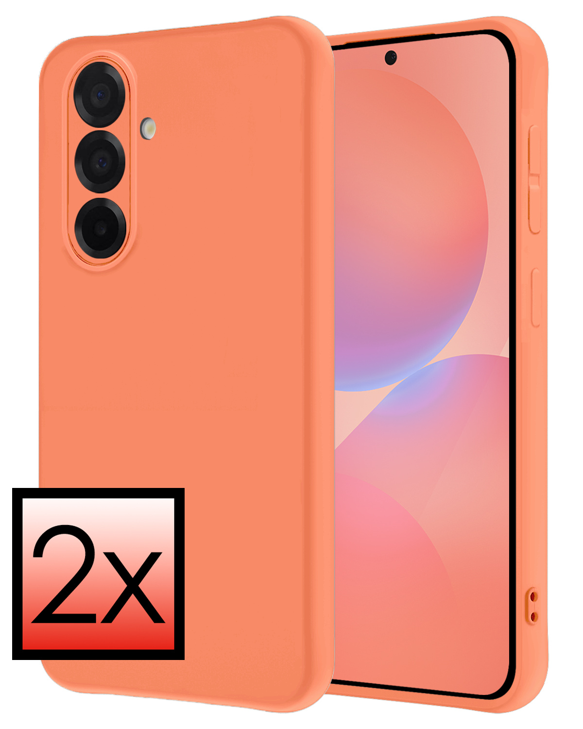 NoXx NoXx Samsung Galaxy A36 Hoesje Siliconen - Perzik - 2 PACK