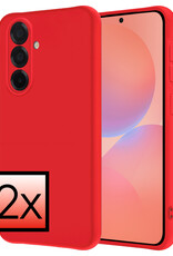 NoXx NoXx Samsung Galaxy A36 Hoesje Siliconen - Rood - 2 PACK