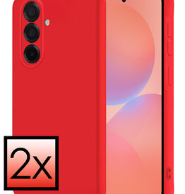 NoXx NoXx Samsung Galaxy A36 Hoesje Siliconen - Rood - 2 PACK