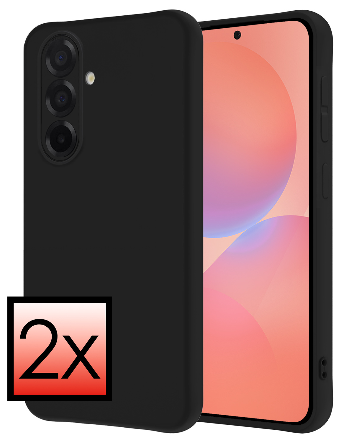 NoXx NoXx Samsung Galaxy A36 Hoesje Siliconen - Zwart - 2 PACK