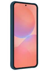 NoXx NoXx Samsung Galaxy A36 Hoesje Siliconen Met Screenprotector - Donkerblauw