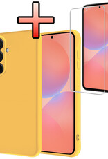 NoXx NoXx Samsung Galaxy A36 Hoesje Siliconen Met Screenprotector - Geel