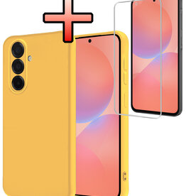 NoXx NoXx Samsung Galaxy A36 Hoesje Siliconen Met Screenprotector - Geel