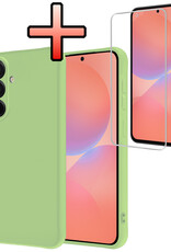 NoXx NoXx Samsung Galaxy A36 Hoesje Siliconen Met Screenprotector - Groen