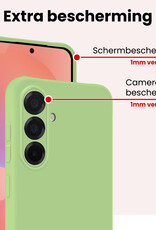 NoXx NoXx Samsung Galaxy A36 Hoesje Siliconen Met Screenprotector - Groen