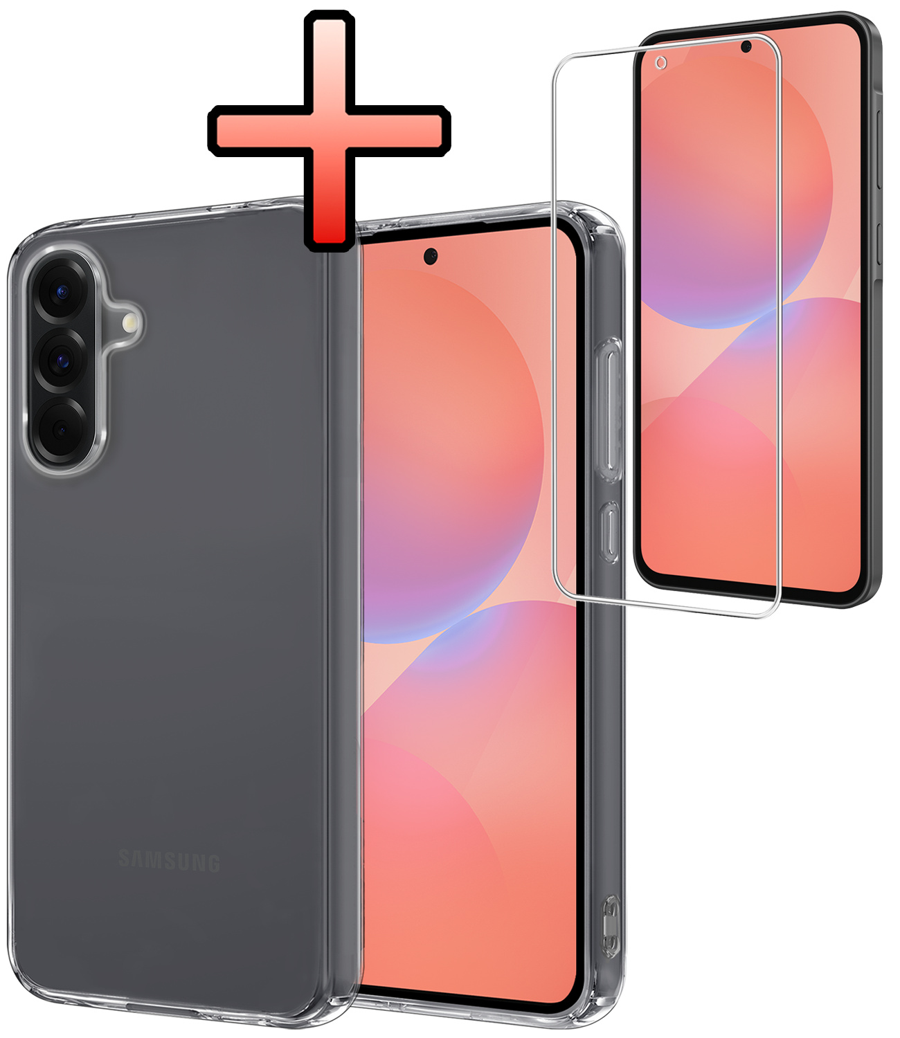 NoXx NoXx Samsung Galaxy A36 Hoesje Siliconen Met Screenprotector - Transparant