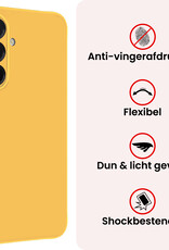 NoXx NoXx Samsung Galaxy A36 Hoesje Siliconen Met 2x Screenprotector - Geel