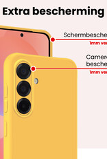 NoXx NoXx Samsung Galaxy A36 Hoesje Siliconen Met 2x Screenprotector - Geel