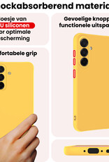 NoXx NoXx Samsung Galaxy A36 Hoesje Siliconen Met 2x Screenprotector - Geel