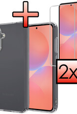 NoXx NoXx Samsung Galaxy A36 Hoesje Siliconen Met 2x Screenprotector - Transparant