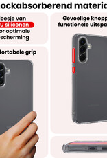 NoXx NoXx Samsung Galaxy A36 Hoesje Siliconen Met 2x Screenprotector - Transparant