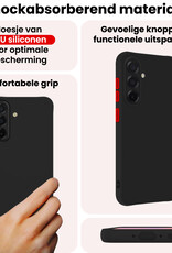 NoXx NoXx Samsung Galaxy A36 Hoesje Siliconen Met 2x Screenprotector - Zwart