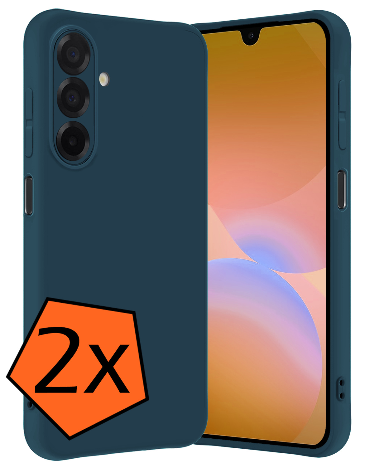 Nomfy Nomfy Samsung Galaxy A26 Hoesje Siliconen - Donkerblauw - 2 PACK