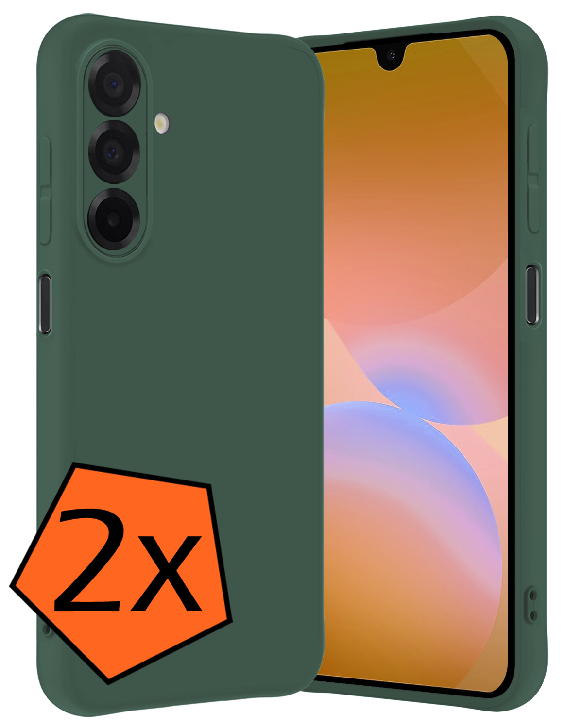 Nomfy Nomfy Samsung Galaxy A26 Hoesje Siliconen - Donkergroen - 2 PACK