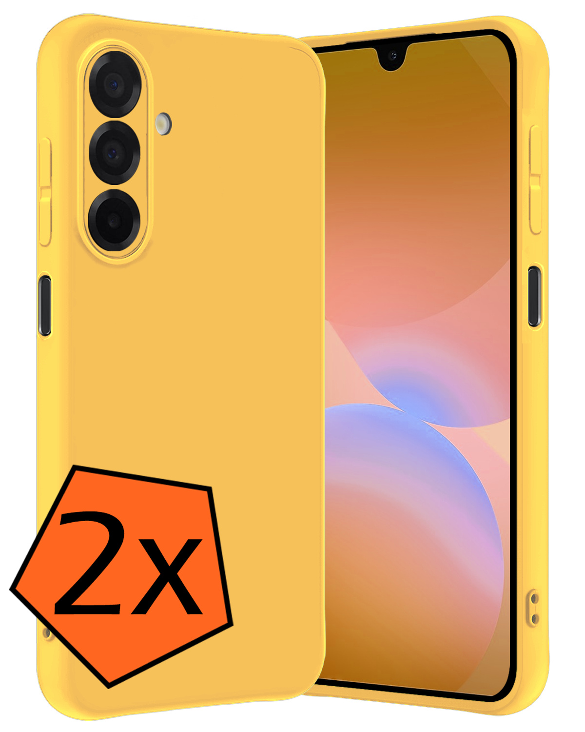 Nomfy Nomfy Samsung Galaxy A26 Hoesje Siliconen - Geel - 2 PACK