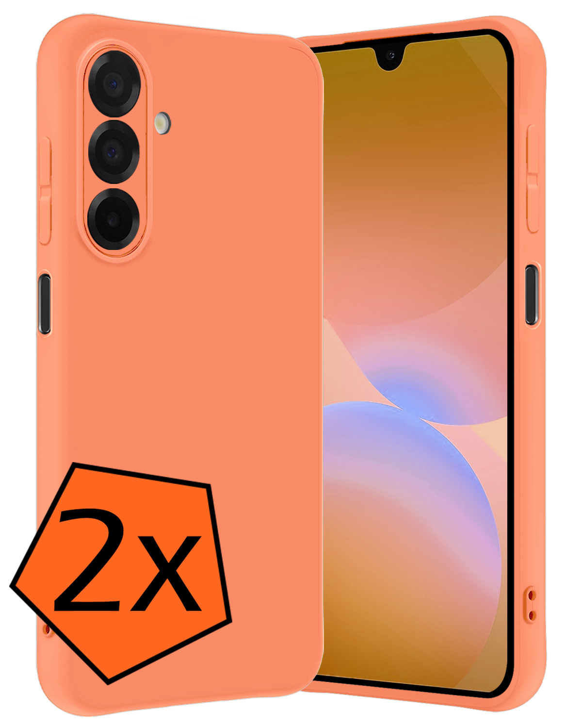 Nomfy Nomfy Samsung Galaxy A26 Hoesje Siliconen - Perzik - 2 PACK