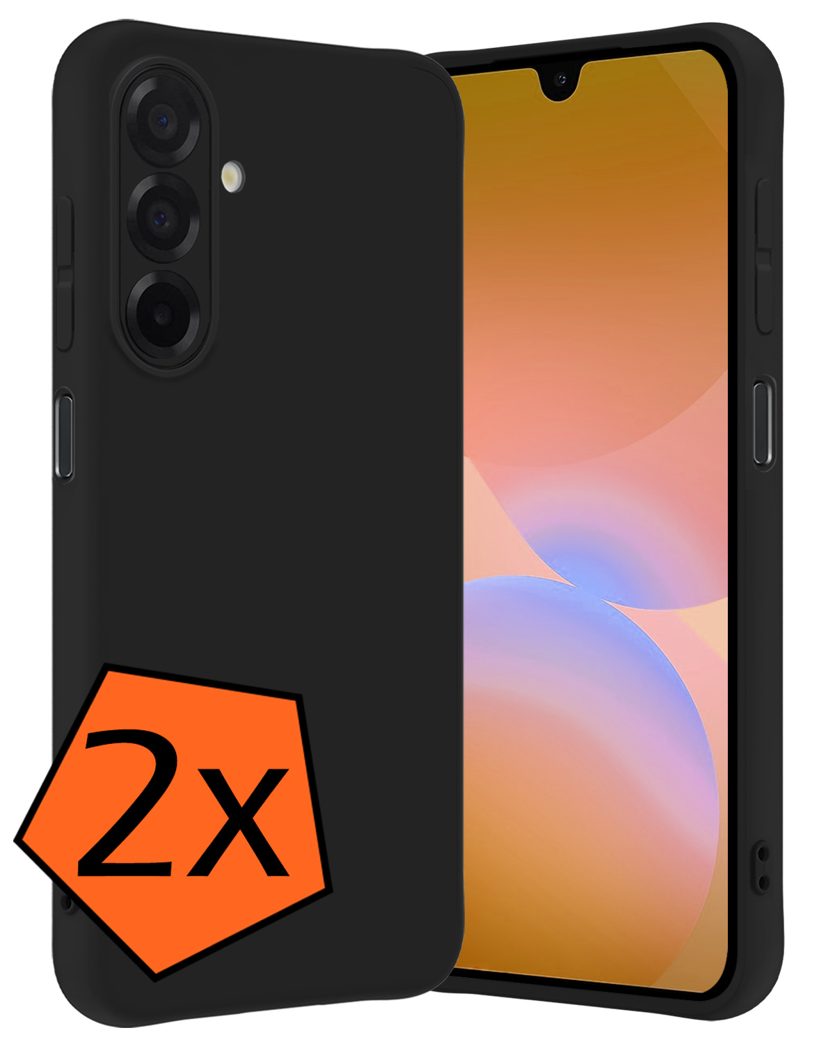 Nomfy Nomfy Samsung Galaxy A26 Hoesje Siliconen - Zwart - 2 PACK
