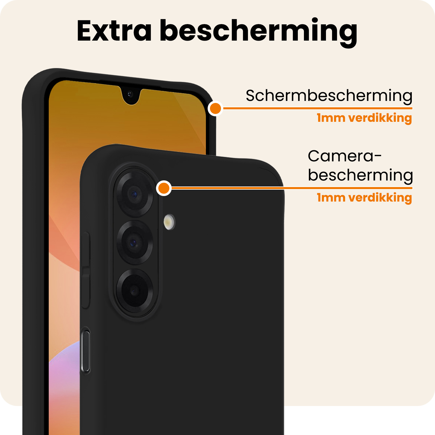 Nomfy Nomfy Samsung Galaxy A26 Hoesje Siliconen - Zwart - 2 PACK